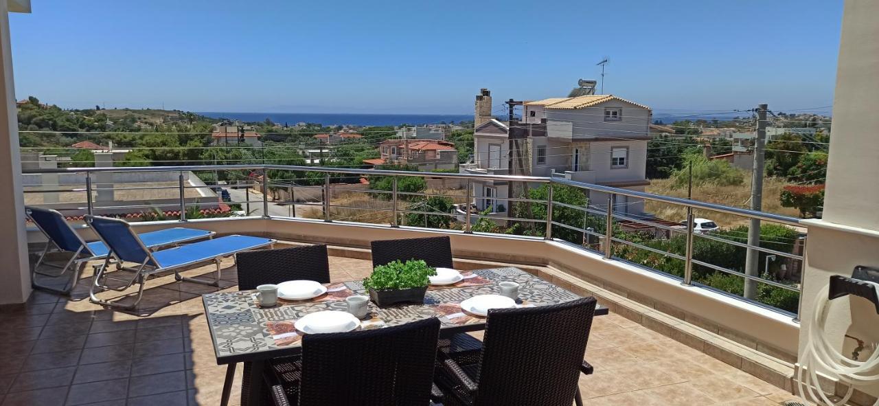 House,1000M From Beach Lagonisi Bagian luar foto