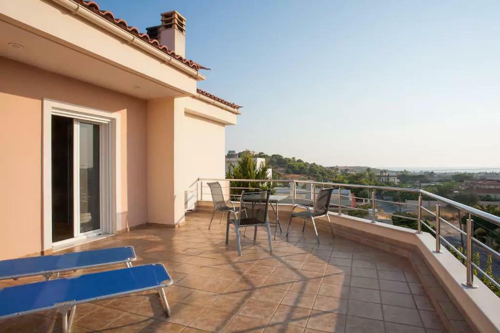 House,1000M From Beach Lagonisi Bagian luar foto