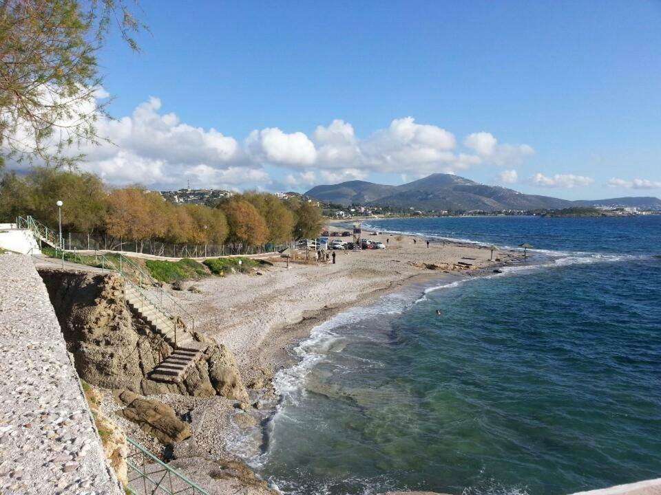House,1000M From Beach Lagonisi Bagian luar foto