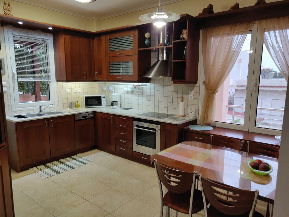 House,1000M From Beach Lagonisi Bagian luar foto