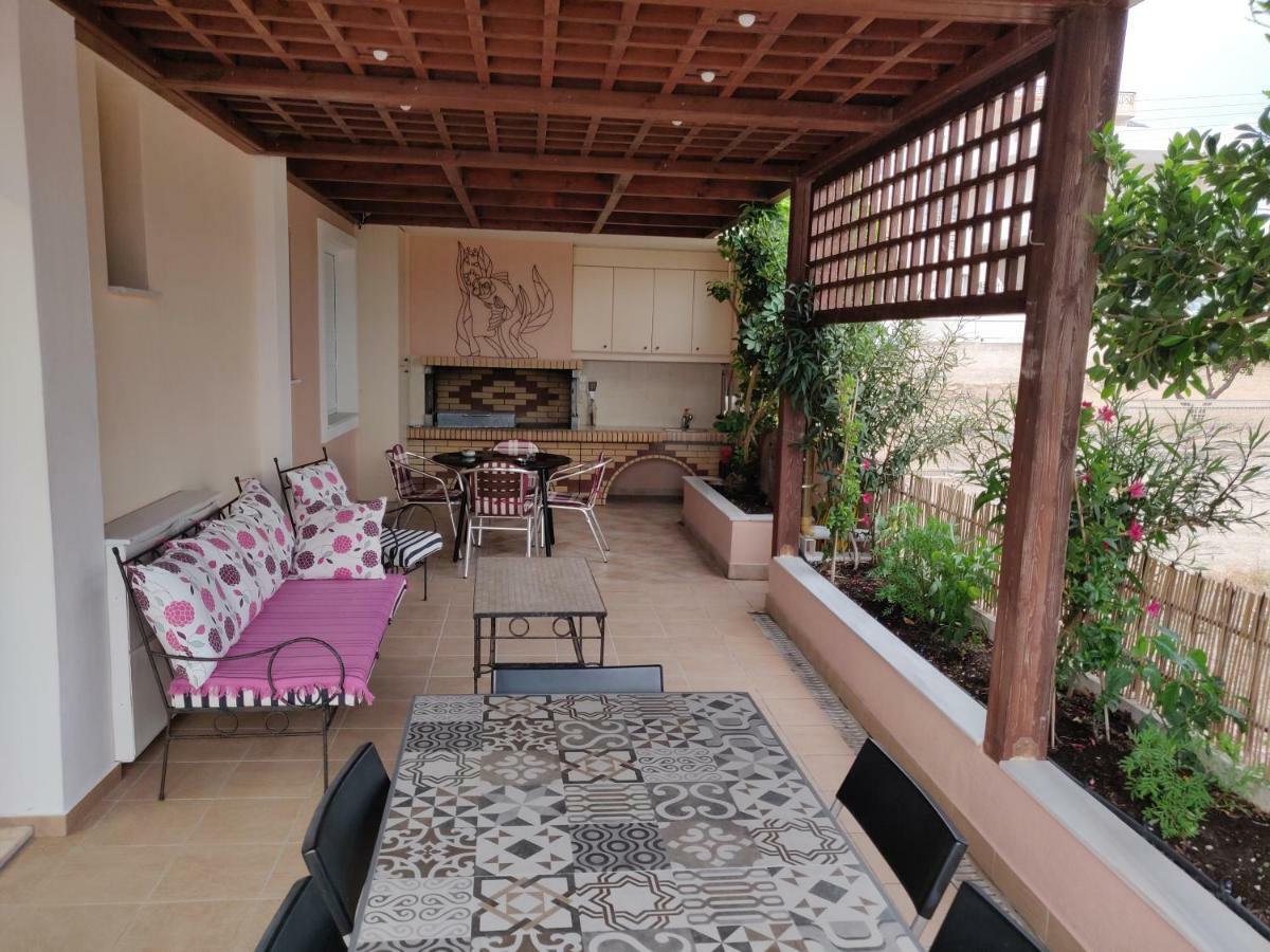House,1000M From Beach Lagonisi Bagian luar foto